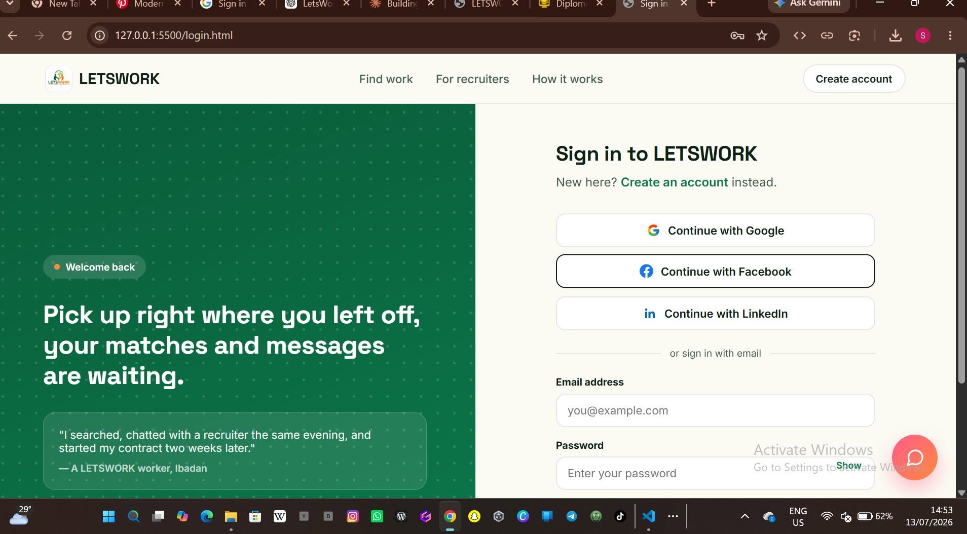 Business website project