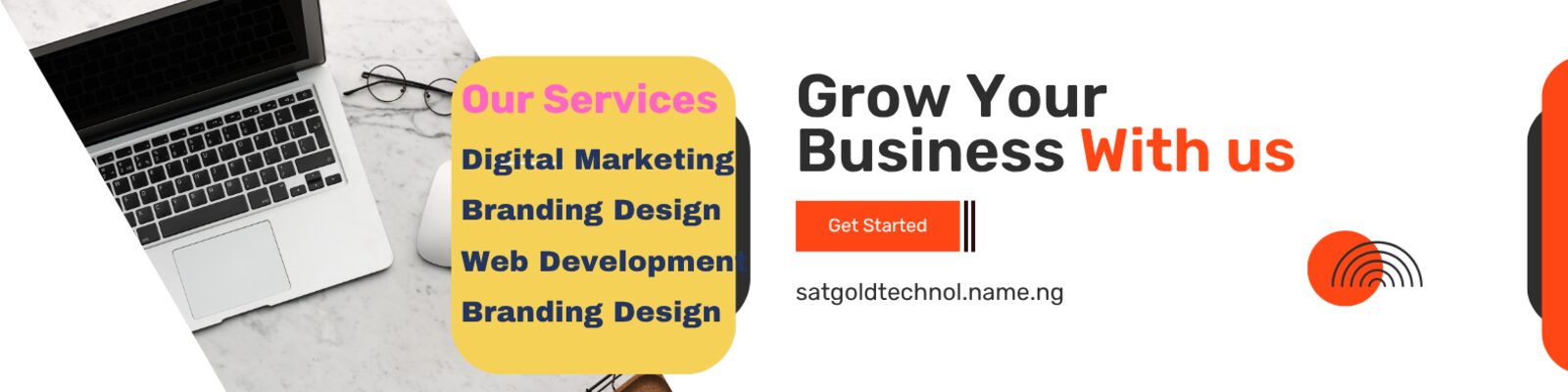 Grow your business with us — Digital Marketing, Branding Design, Web Development.
